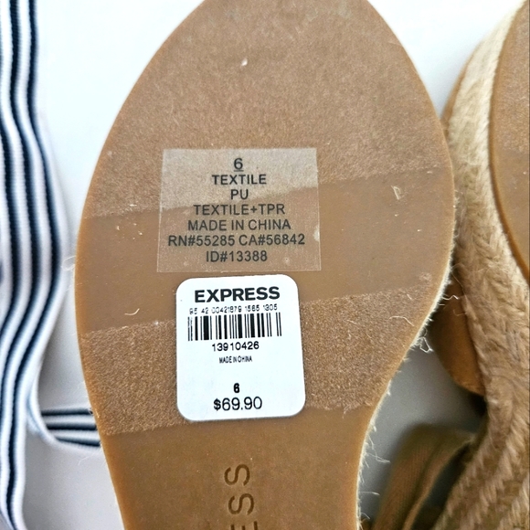 Brand New Beige Espadrilles size 6 from Express. - Picture 7 of 8